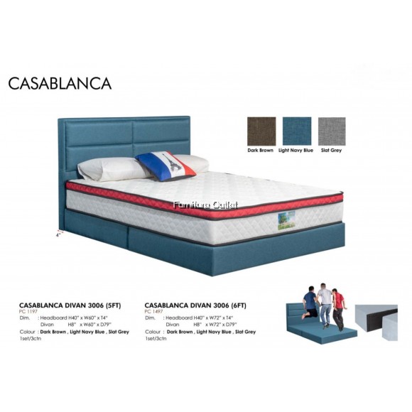 CASABLANCA 3006 DIVAN BED QUEEN or KING ( KATIL QUEEN KATIL KING )