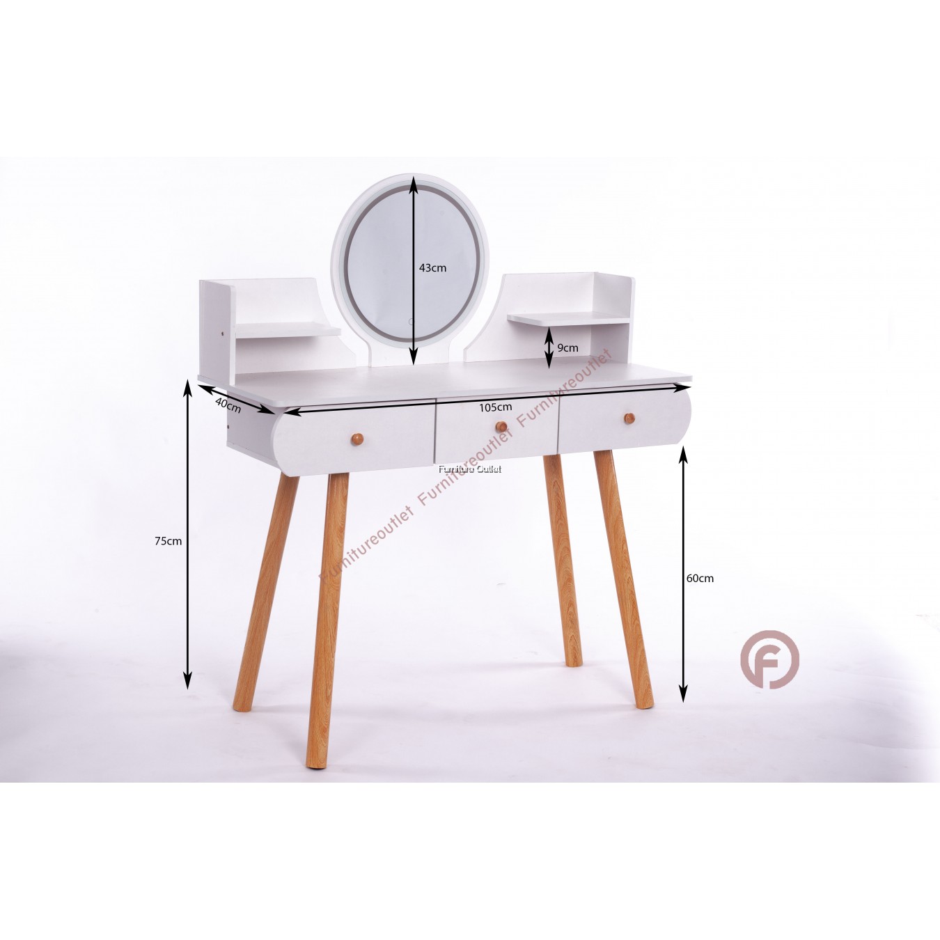 DRESSING TABLE WITH LED MIRROR