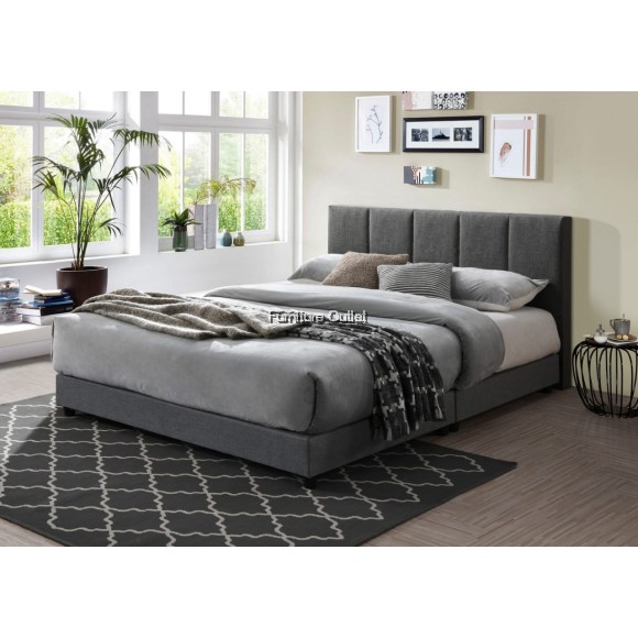 MOROCCO QUEEN BED DARK GREY